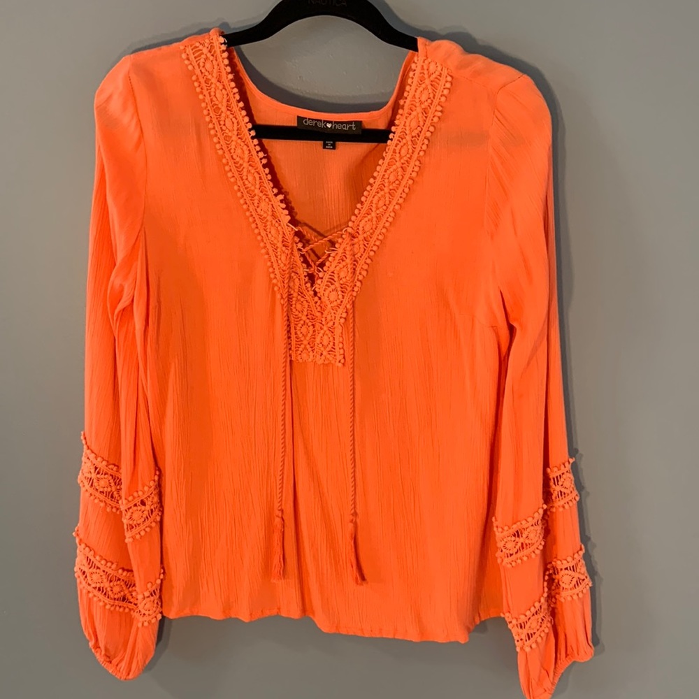 Orange Derek heart top